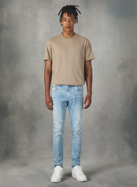 Men D006 Azure Super Skinny Jeans In Stretch Denim Denim Days