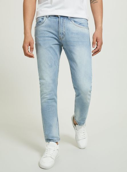 Slim Fit Cotton Jeans Men D006 Azure Denim Days