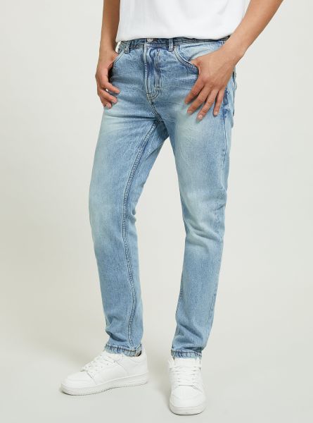 Slim Fit Cotton Jeans D004 Medium Light Blue Denim Days Men