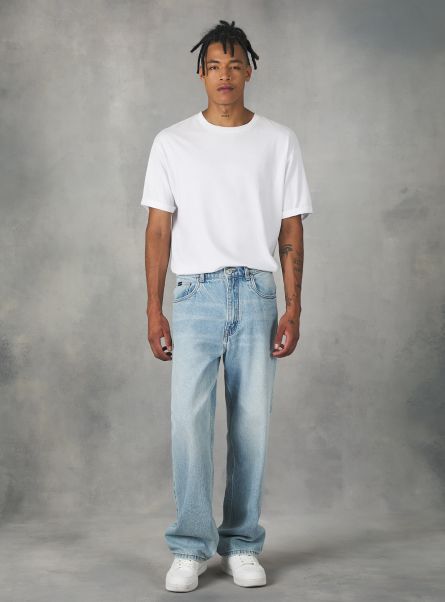 D006 Azure Denim Days Men Loose-Fit Jeans
