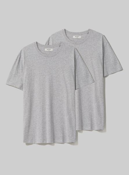 T-Shirt Men Mgy3 Grey Mel Light Set Of 2 Of Cotton T-Shirts