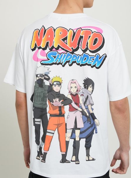 Men Wh3 White T-Shirt Naruto / Alcott T-Shirt