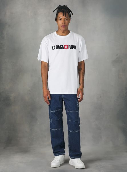 Men La Casa De Papel / Alcott T-Shirt Wh3 White T-Shirt