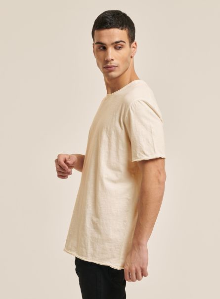 Basic Plain Cotton T-Shirt Men T-Shirt C104 Cream