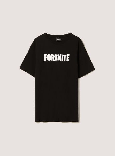 T-Shirt Fortnite / Alcott T-Shirt Men Black