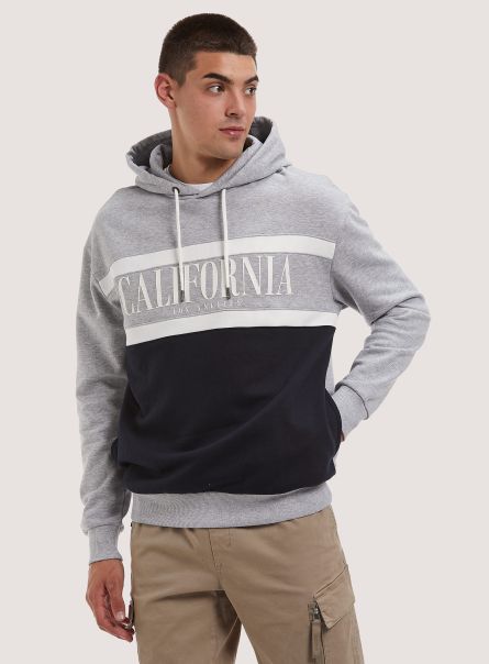 Sweatshirts Hoodie With Print Mgy2 Grey Mel Medium Men