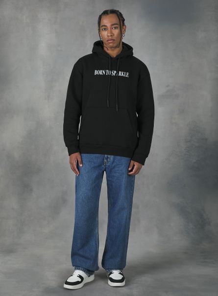 Men Sweatshirts Bk1 Black Hoodie With Print