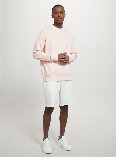 Plain-Coloured Crew-Neck Sweatshirt Pk3 Pink Light Sweatshirts Men
