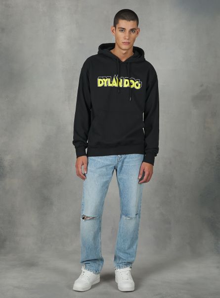 Bk1 Black Dylan Dog Sweatshirt / Alcott Men Sweatshirts
