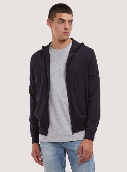 Pullover Cardigan With Hood Sweaters Men Na1 Navy Dark