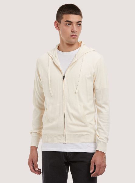 Pullover Cardigan With Hood Sweaters Men Wh1 Off White