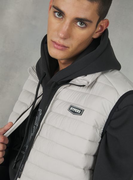 Padded Sleeve Jacket With Contrasting Zip Jackets Wh1 Off White Men