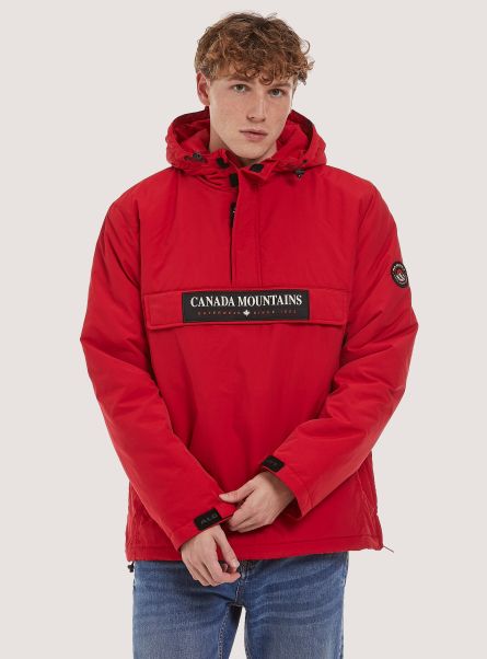 Anorak Jacket With Recycled Padding Jackets Rd3 Red Light Men