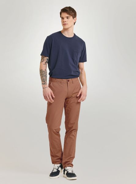 Trousers Twill Chinos C515 Brown Men