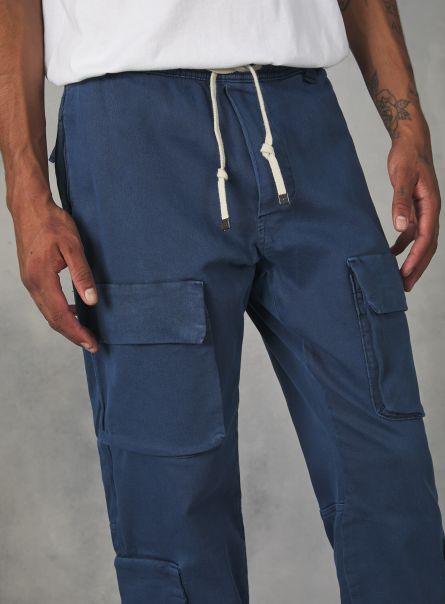 Trousers Jogger Trousers With Large Pockets Men Na1 Navy Dark