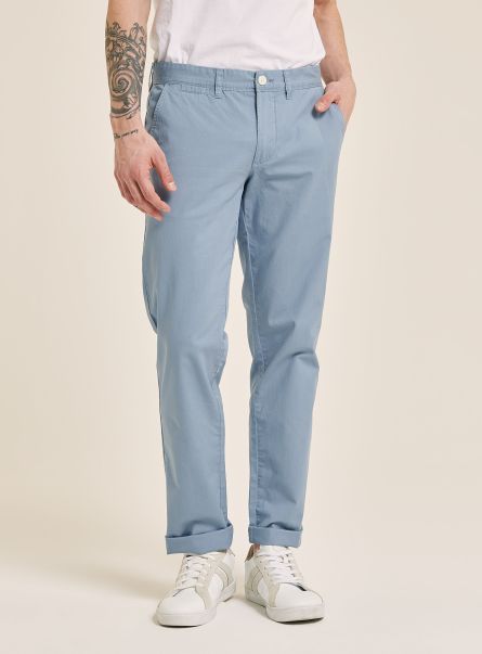 Men Twill Chinos C1155 Azurre Trousers