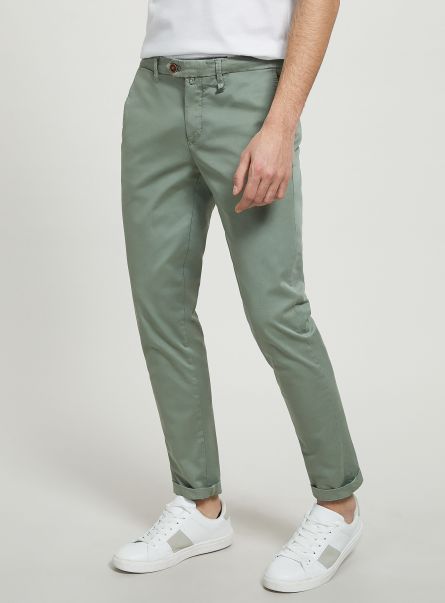Ky3 Kaky Light Trousers Stretch Cotton Twill Chinos Men