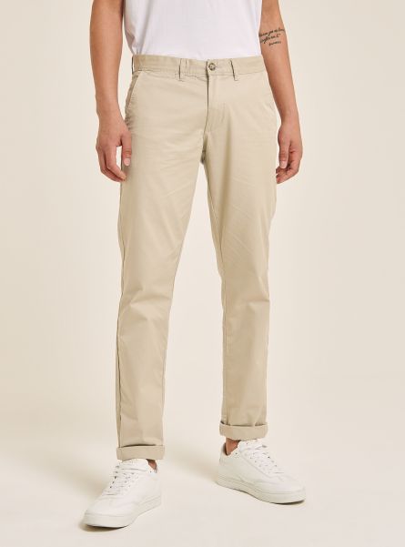 C029 Sand Trousers Men Twill Chinos