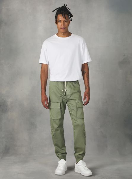 Ky3 Kaky Light Trousers Jogger Trousers With Large Pockets Men