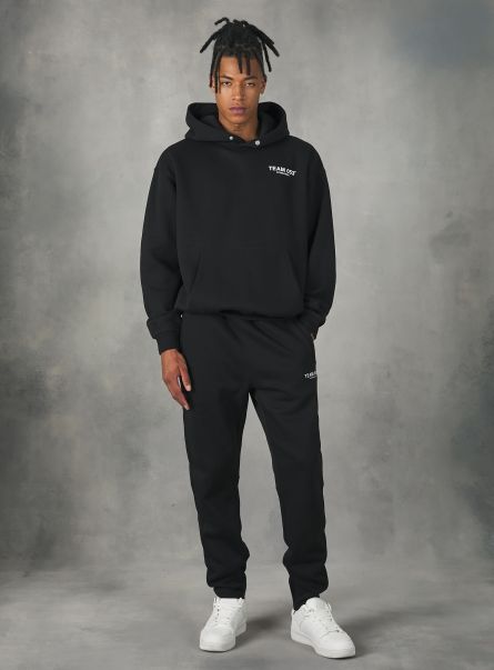 Trousers Bk1 Black Men Jogger Trousers With Team 053 Print