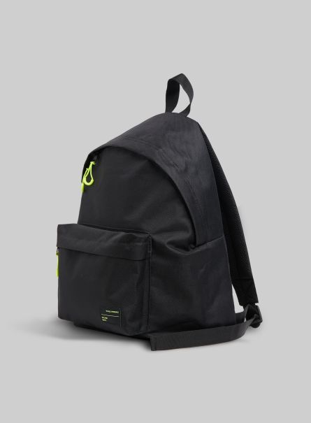 Plain-Coloured Backpack Men Backpack Bk1 Black