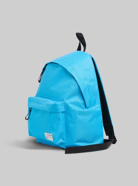 Men Backpack Faz2 Fluo Medium Azure Plain-Coloured Backpack