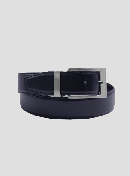 Na1 Navy Dark Belts Men Leather-Effect Belt