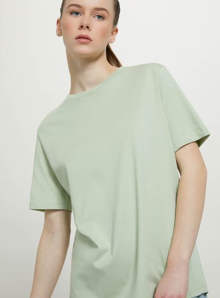 Gn3 Green Light Women T-Shirt Cotton Crew-Neck T-Shirt