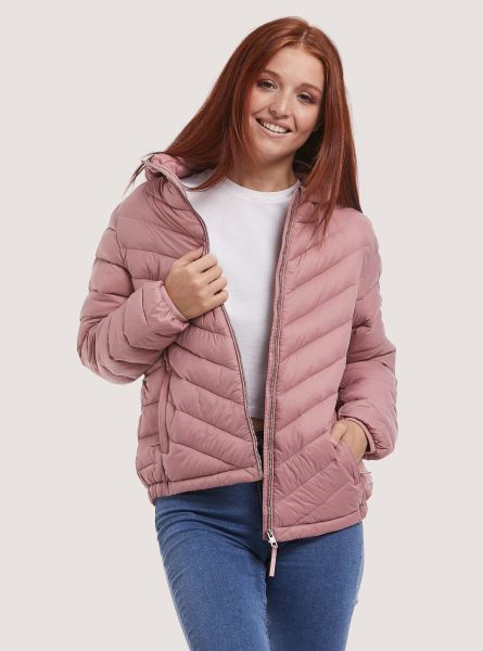 Jacket With Recycled Padding Pk2 Pink Medium Women Jackets