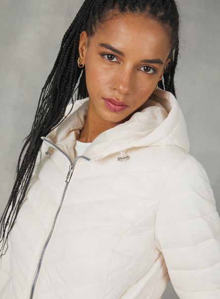 Women Jacket With Recycled Padding Wh2 White Jackets