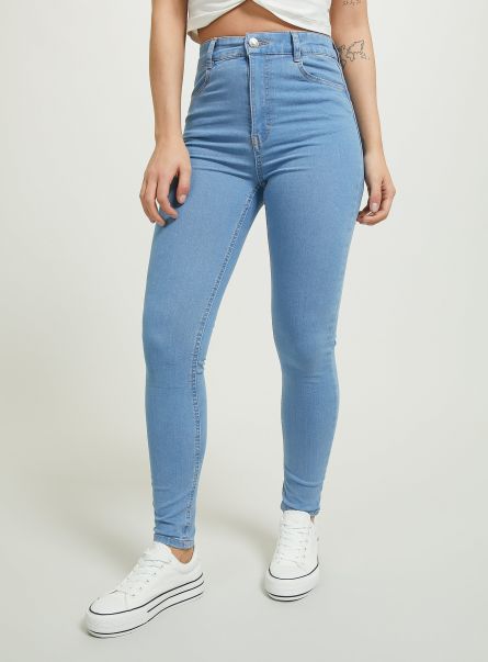 Jeans Women D006 Azure Skinny Fit High Waist Jeans