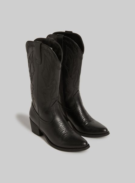 Leather-Effect Camperos Bk1 Black Women Shoes