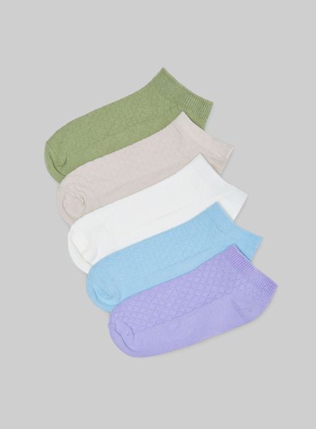 Set Di 5 Paia Di Calzini Multicolor Socks Women