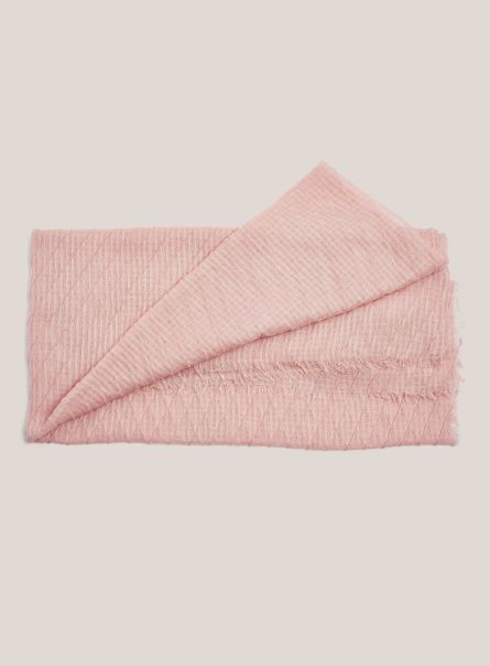 Sciarpa Leggera Con Frange Women C5513 Pink Scarves
